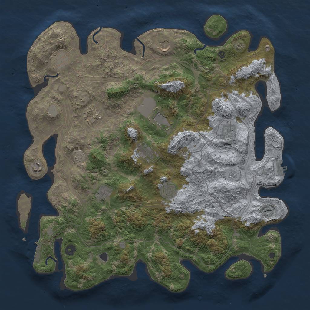 Rust Map: Procedural Map, Size: 4250, Seed: 1663500547, 19 Monuments