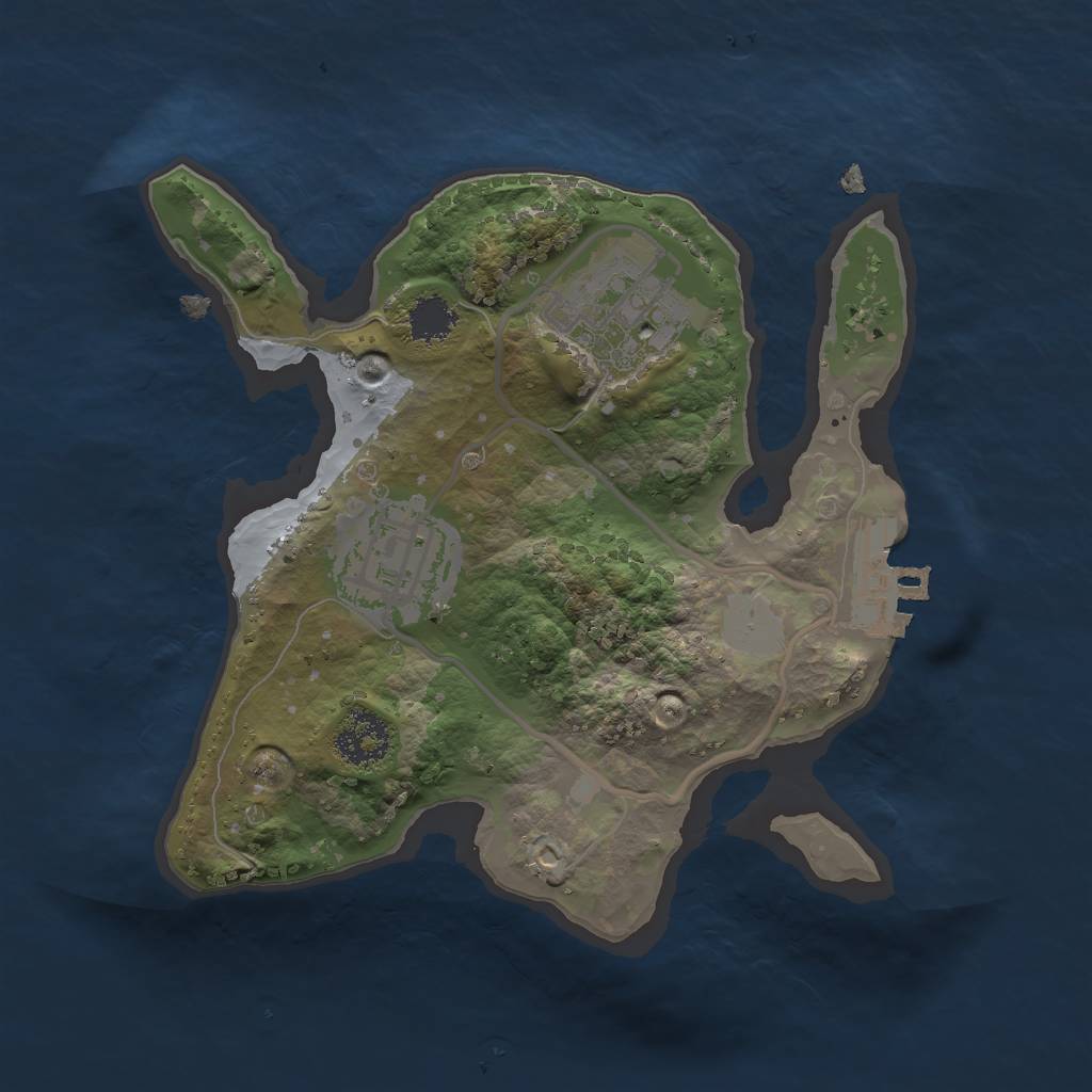 Rust Map: Procedural Map, Size: 2000, Seed: 546854687, 8 Monuments
