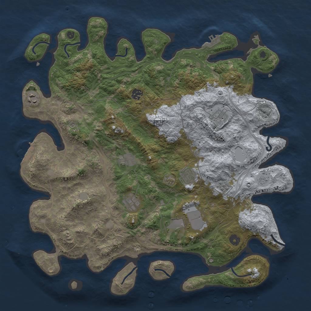 Rust Map: Procedural Map, Size: 4250, Seed: 1374988168, 15 Monuments