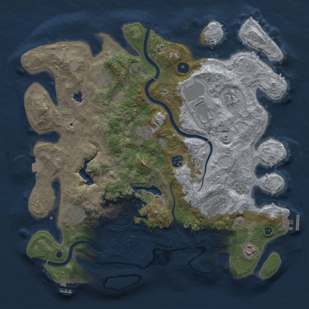 Rust Map: Procedural Map, Size: 4000, Seed: 78796, 15 Monuments