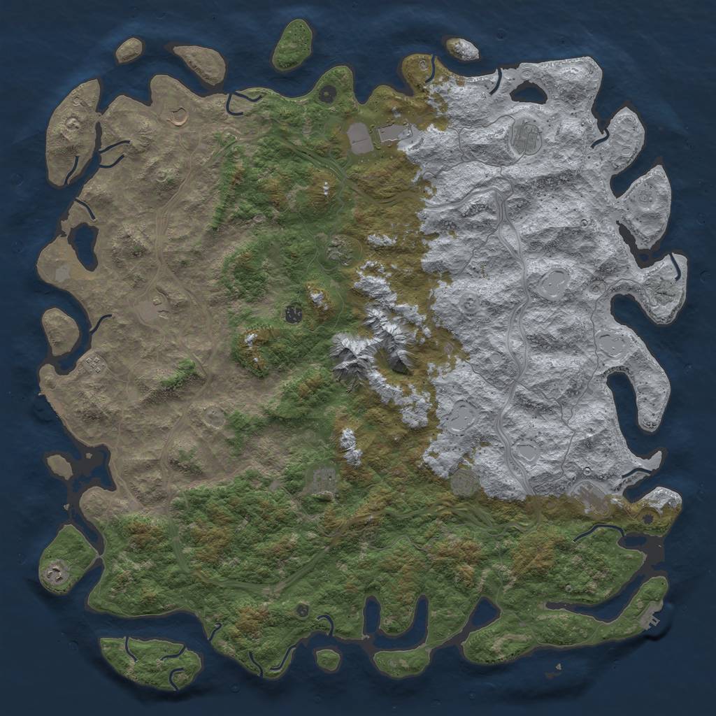 Rust Map: Procedural Map, Size: 6000, Seed: 98541564, 20 Monuments