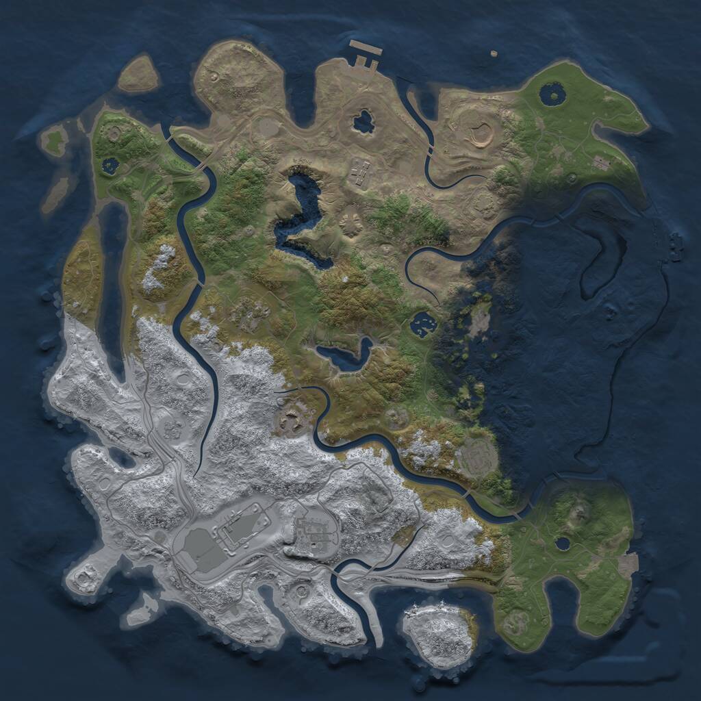 Rust Map: Procedural Map, Size: 4250, Seed: 373744580, 15 Monuments