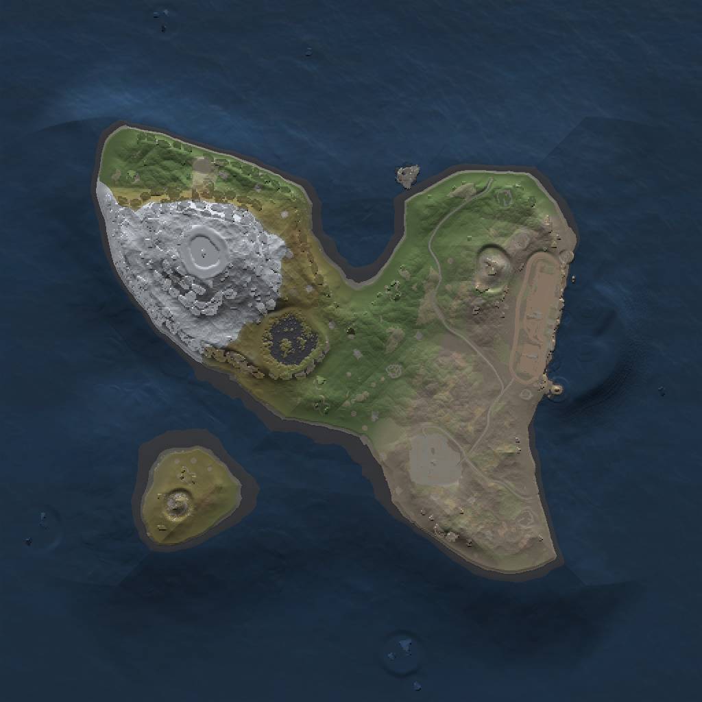 Rust Map: Procedural Map, Size: 1500, Seed: 25000, 5 Monuments