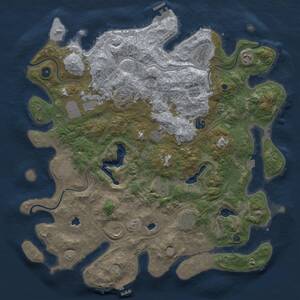 Thumbnail Rust Map: Procedural Map, Size: 4500, Seed: 790627038, 16 Monuments