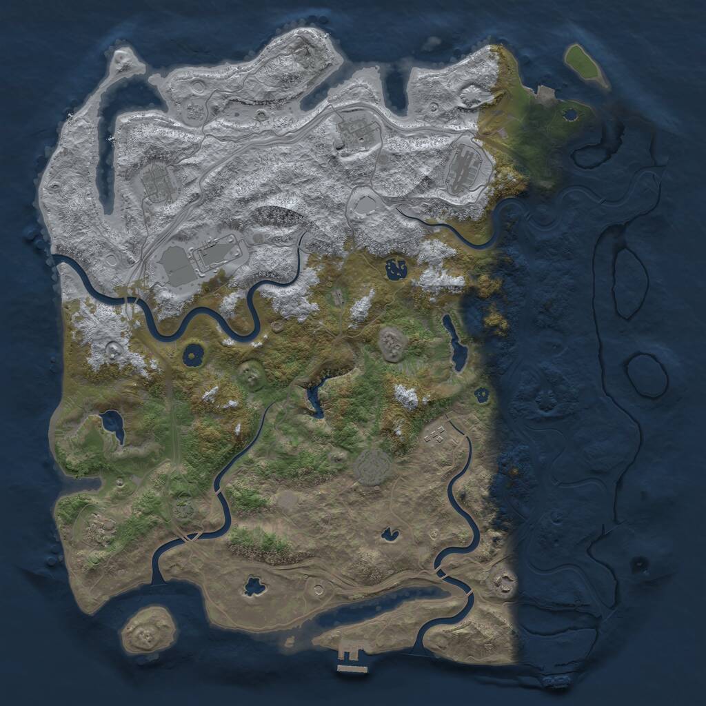 Rust Map: Procedural Map, Size: 4750, Seed: 2096786771, 15 Monuments