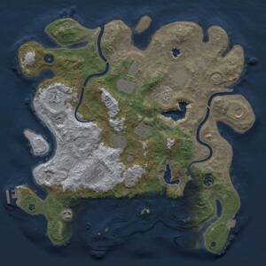 Thumbnail Rust Map: Procedural Map, Size: 4000, Seed: 419341206, 16 Monuments