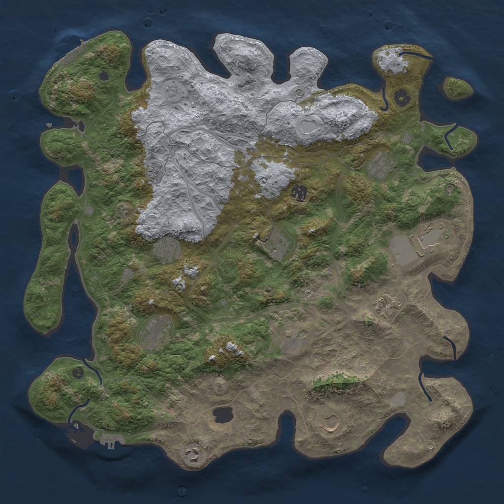 Rust Map: Procedural Map, Size: 4500, Seed: 1967, 20 Monuments