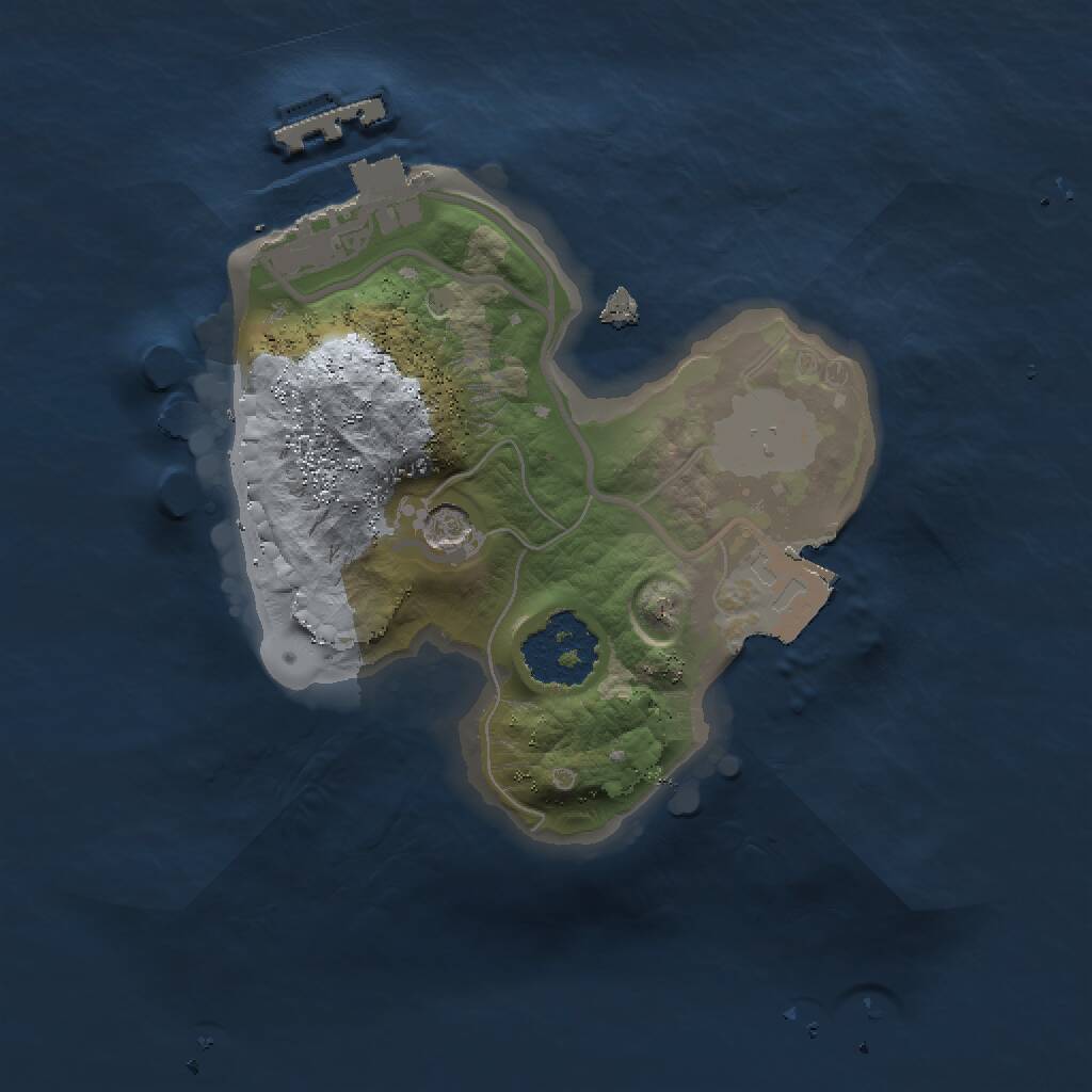 Rust Map: Procedural Map, Size: 1500, Seed: 59936, 3 Monuments