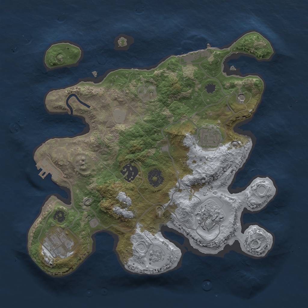 Rust Map: Procedural Map, Size: 2700, Seed: 1017, 13 Monuments