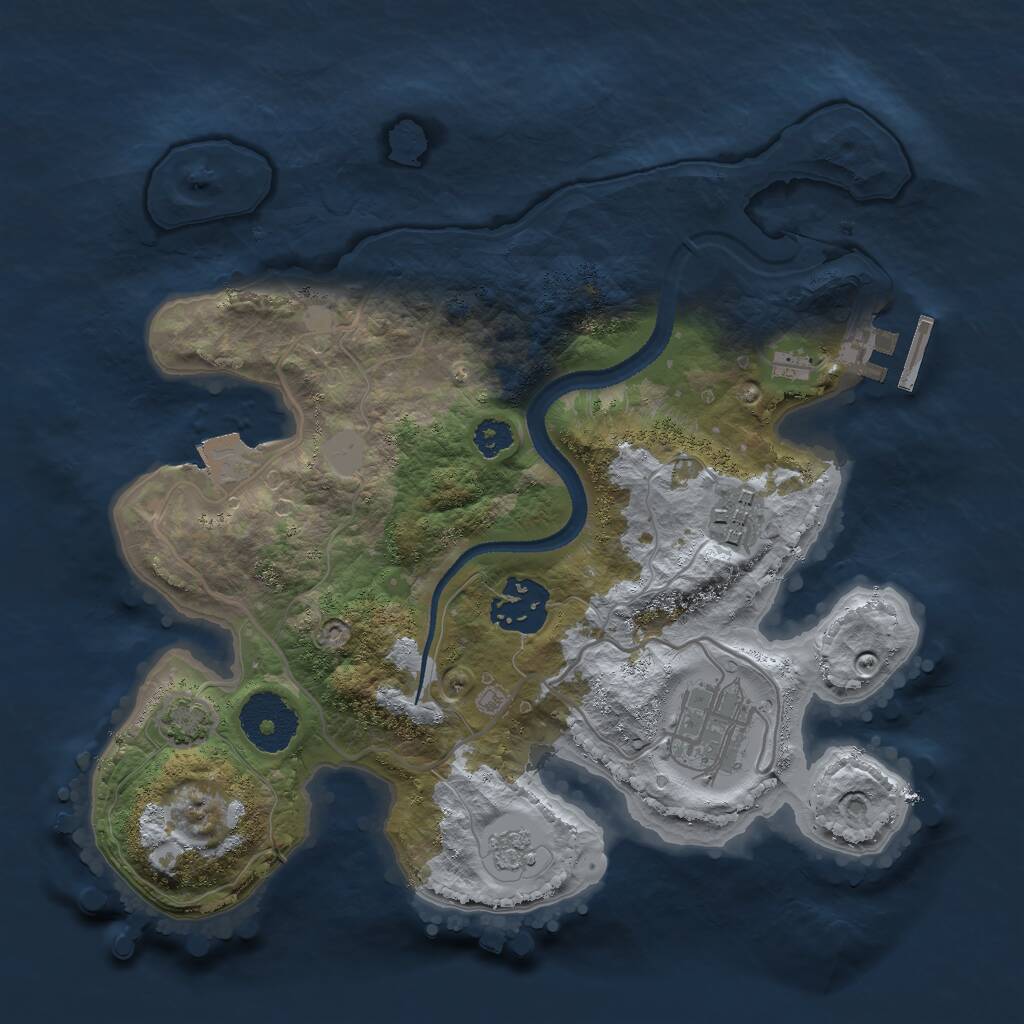 Rust Map: Procedural Map, Size: 2700, Seed: 1017, 7 Monuments