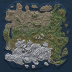 Thumbnail Rust Map: Procedural Map, Size: 5000, Seed: 1334706, 20 Monuments