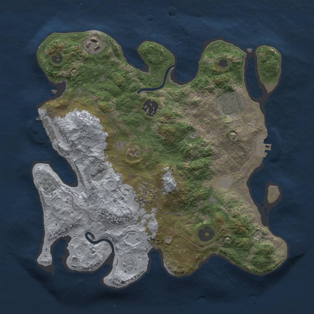 Rust Map: Procedural Map, Size: 3001, Seed: 778, 14 Monuments