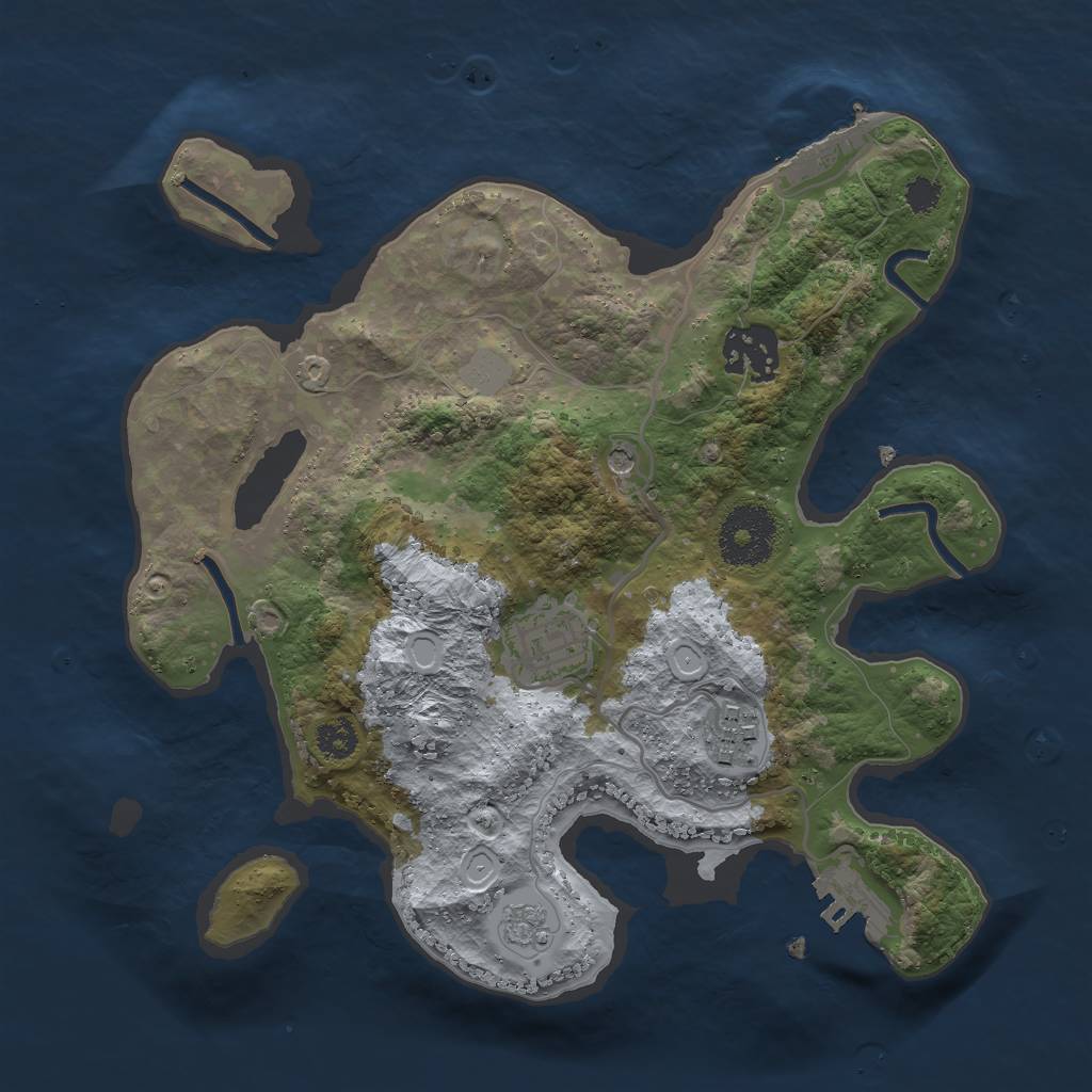Rust Map: Procedural Map, Size: 2750, Seed: 634552, 12 Monuments