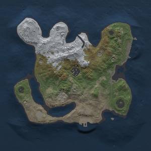 Thumbnail Rust Map: Procedural Map, Size: 2500, Seed: 45, 9 Monuments