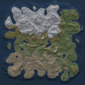 Thumbnail Rust Map: Procedural Map, Size: 4500, Seed: 134471712, 16 Monuments