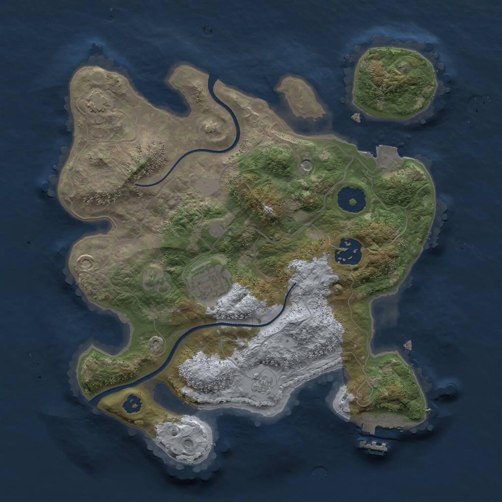 Rust Map: Procedural Map, Size: 2750, Seed: 82793, 7 Monuments