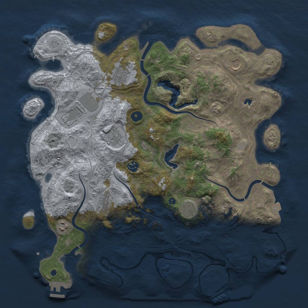 Rust Map: Procedural Map, Size: 4250, Seed: 1160, 15 Monuments