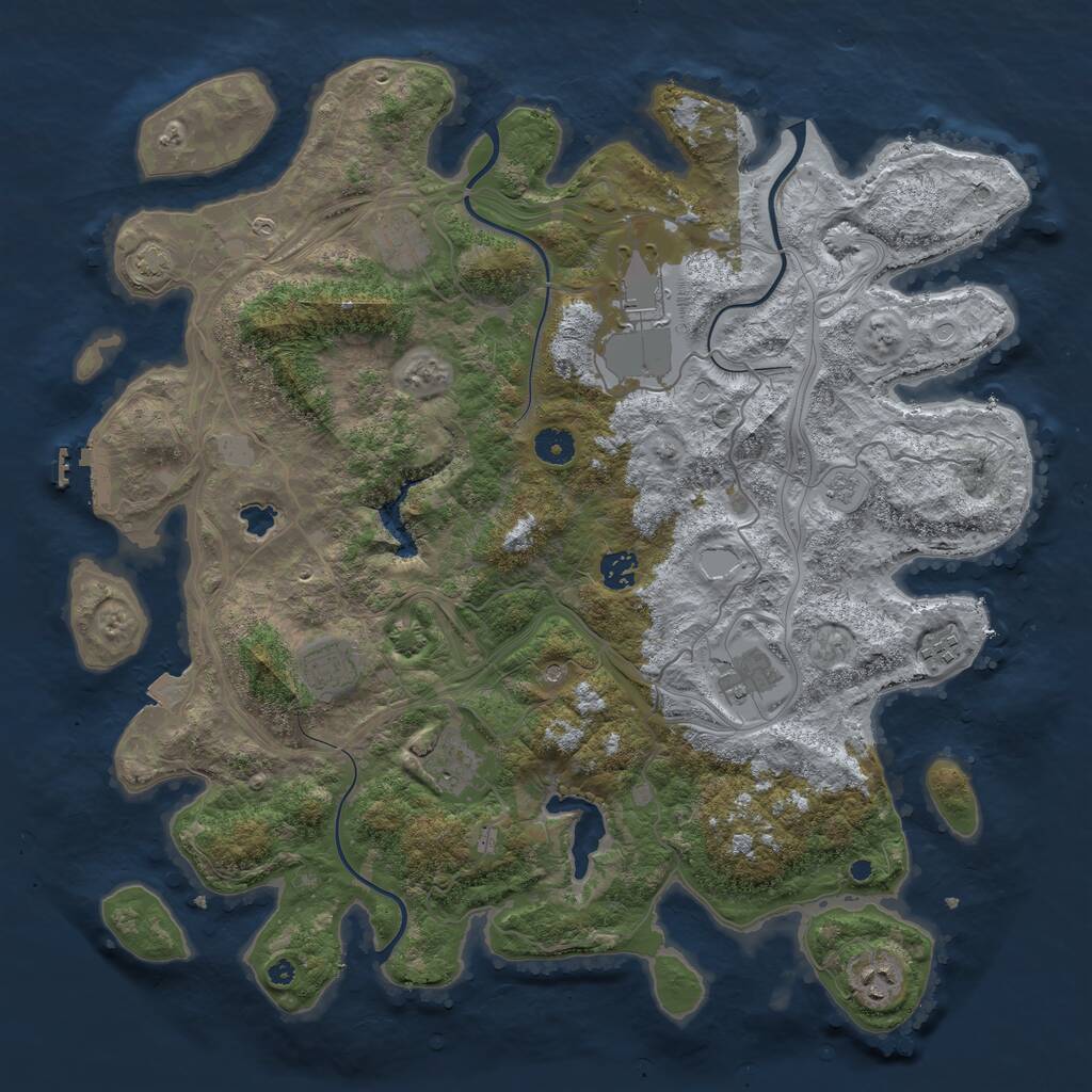 Rust Map: Procedural Map, Size: 4250, Seed: 797301535, 13 Monuments
