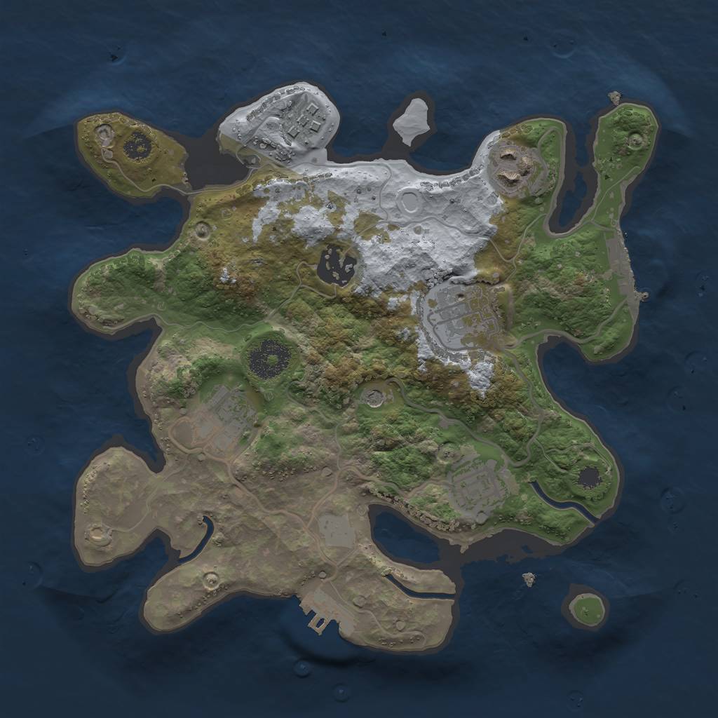 Rust Map: Procedural Map, Size: 2700, Seed: 444, 12 Monuments