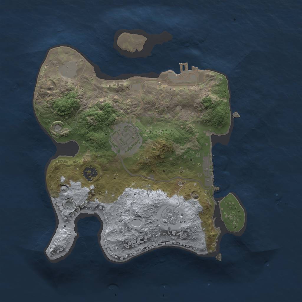 Rust Map: Procedural Map, Size: 2200, Seed: 6942, 7 Monuments