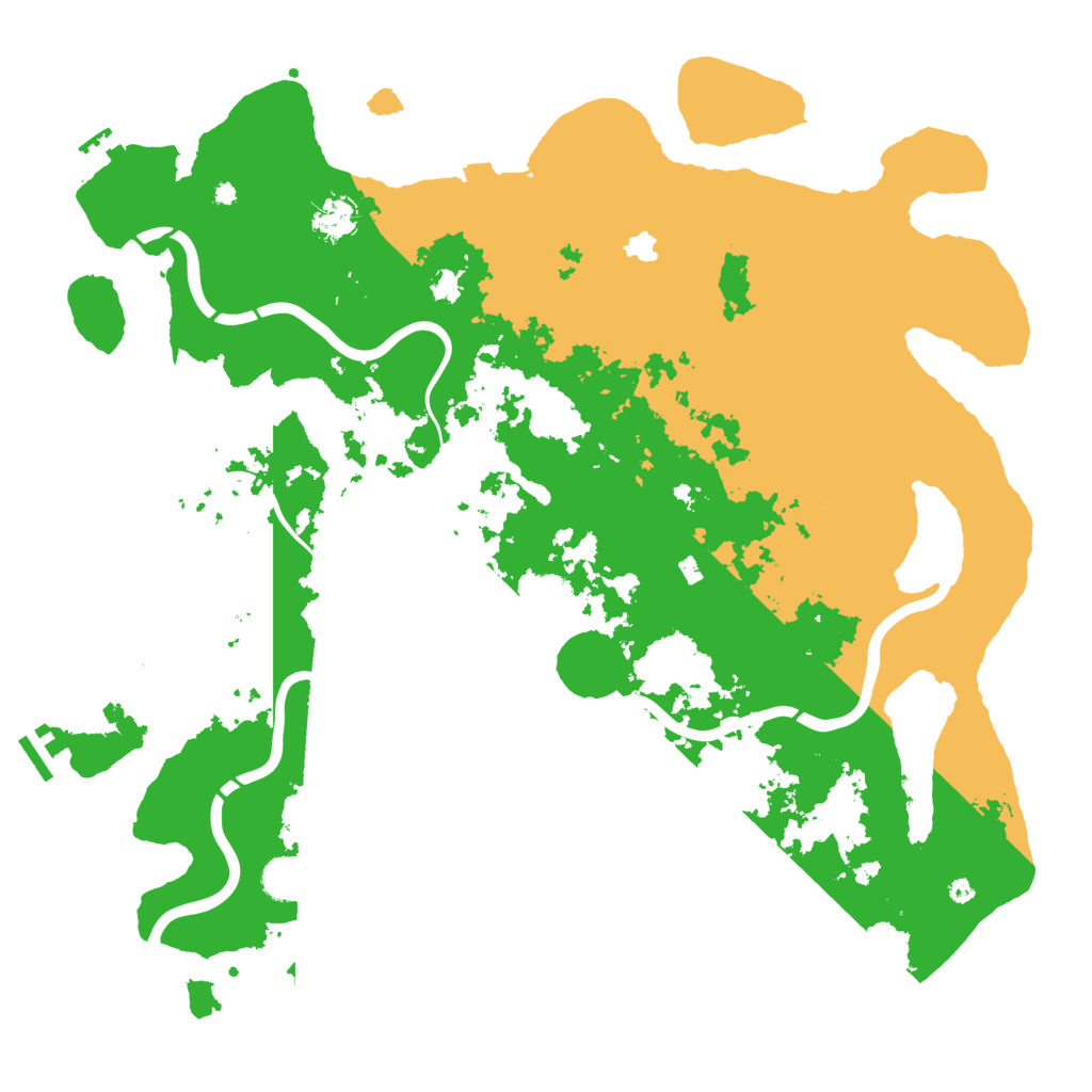 Biome Rust Map: Procedural Map, Size: 4444, Seed: 666999