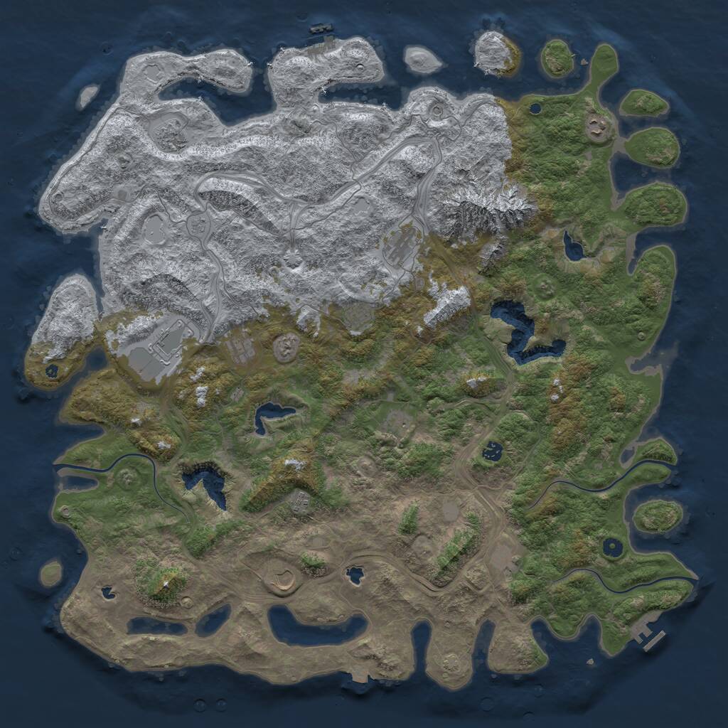 Rust Map: Procedural Map, Size: 5500, Seed: 75546, 17 Monuments