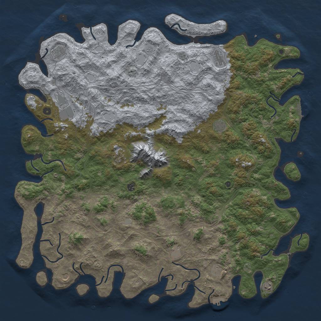 Rust Map: Procedural Map, Size: 6000, Seed: 2014941522, 20 Monuments