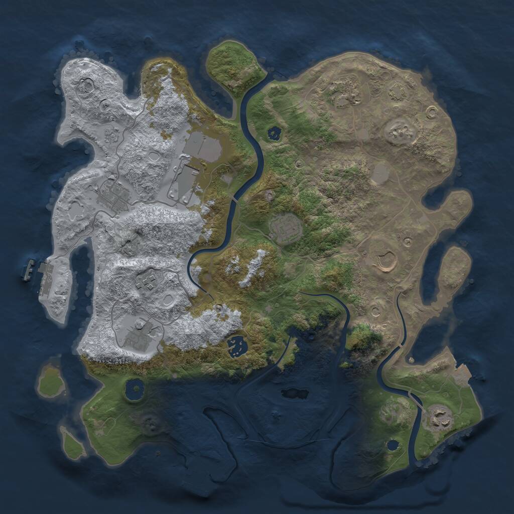 Rust Map: Procedural Map, Size: 3700, Seed: 337974568, 15 Monuments