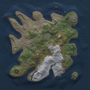 Thumbnail Rust Map: Procedural Map, Size: 3000, Seed: 2601, 14 Monuments