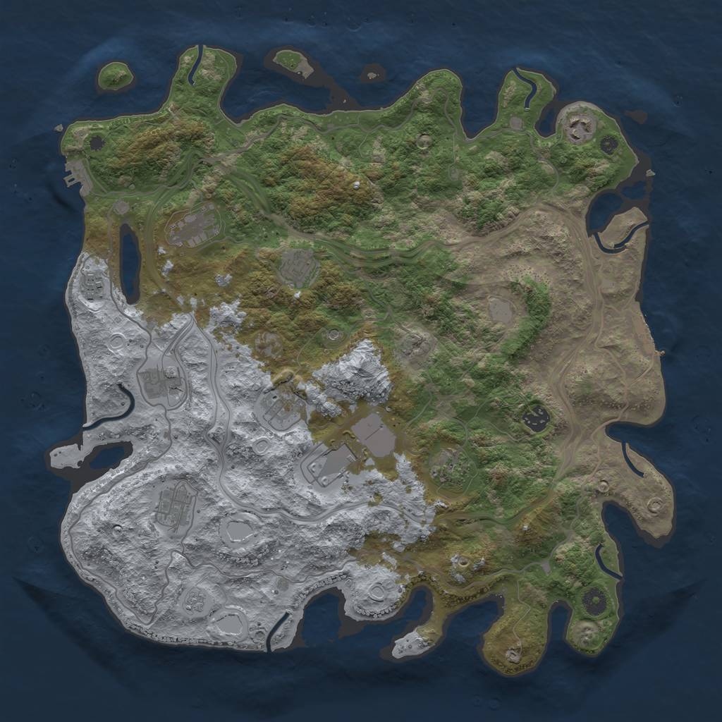 Rust Map: Procedural Map, Size: 4250, Seed: 1234322, 19 Monuments