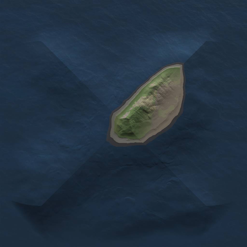 Rust Map: Barren, Size: 1000, Seed: 1915118243, 2 Monuments