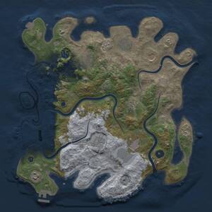 Thumbnail Rust Map: Procedural Map, Size: 3800, Seed: 13754, 15 Monuments