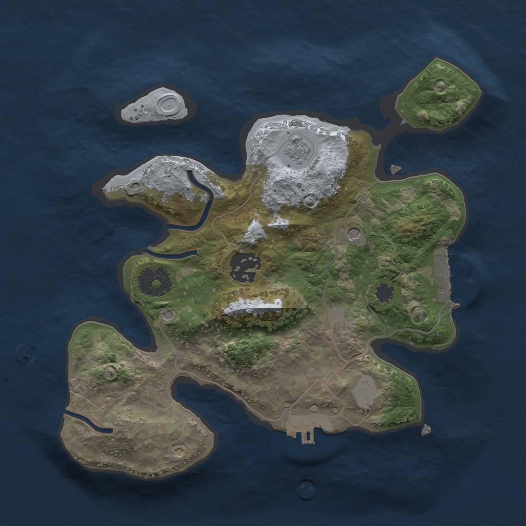 Rust Map: Procedural Map, Size: 2500, Seed: 178704866, 10 Monuments