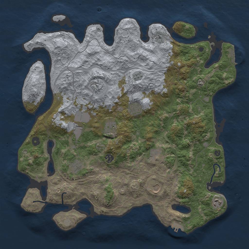 Rust Map: Procedural Map, Size: 4250, Seed: 23985711, 19 Monuments