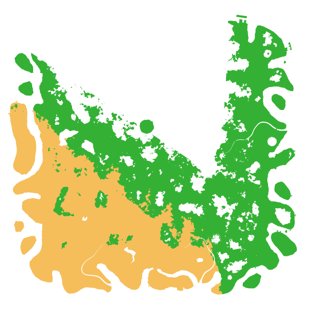 Biome Rust Map: Procedural Map, Size: 6000, Seed: 109100634