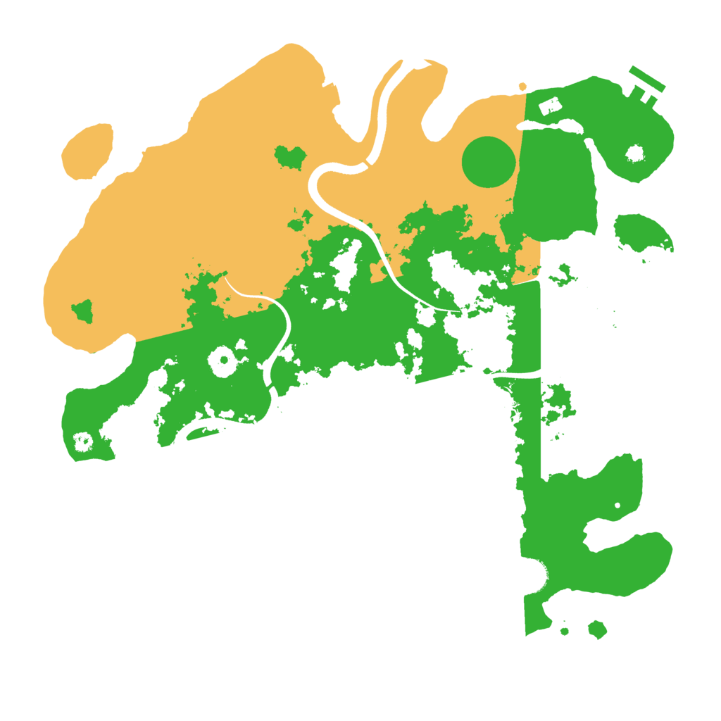 Biome Rust Map: Procedural Map, Size: 3700, Seed: 55486421