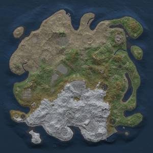 Thumbnail Rust Map: Procedural Map, Size: 3700, Seed: 55486421, 19 Monuments