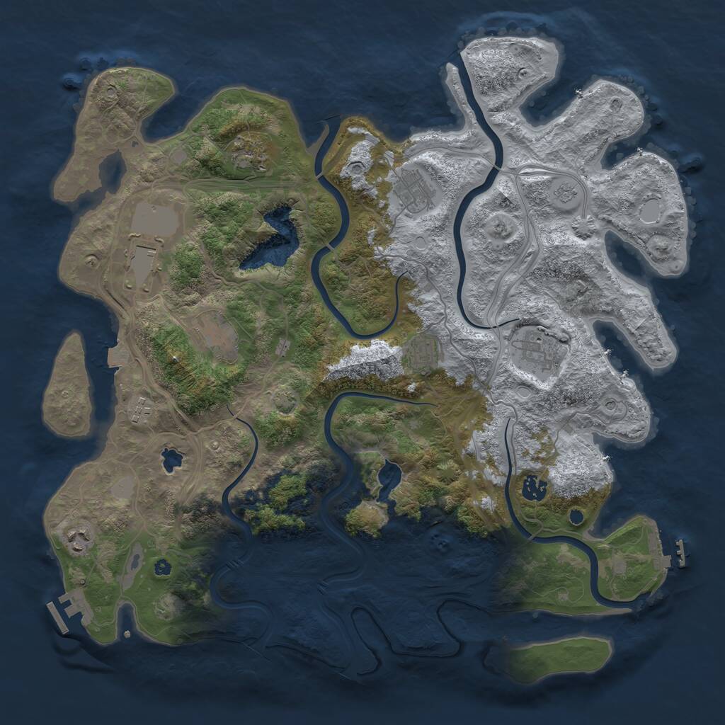 Rust Map: Procedural Map, Size: 4250, Seed: 1584042855, 15 Monuments