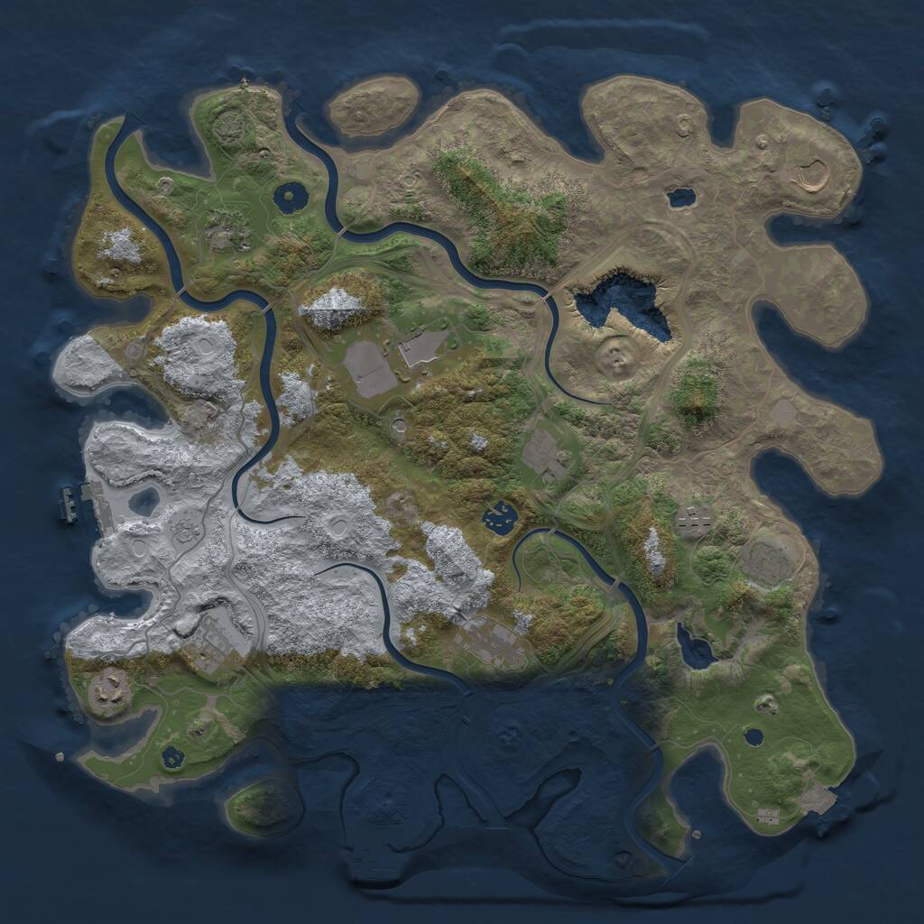 Rust Map: Procedural Map, Size: 4250, Seed: 1573067977, 16 Monuments
