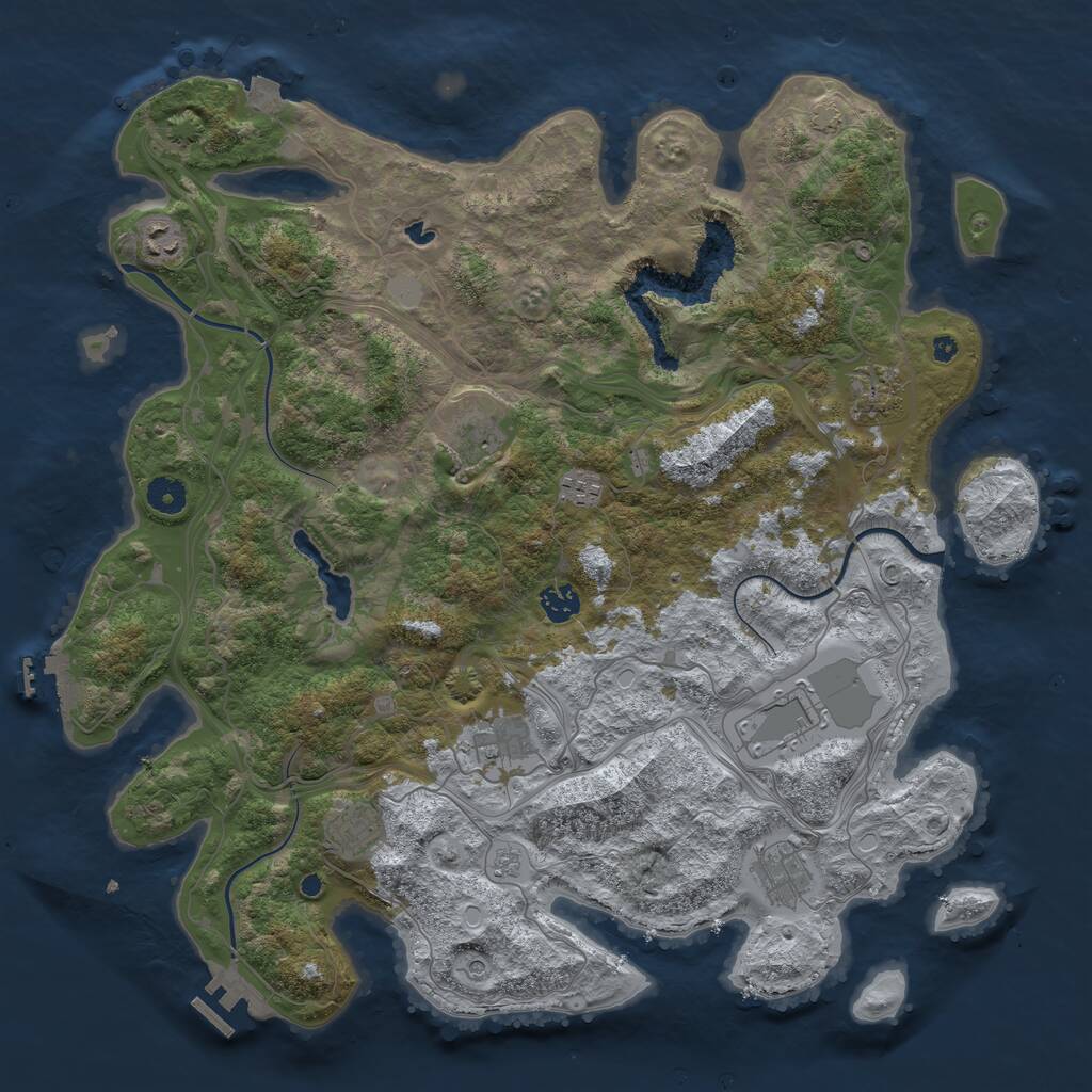 Rust Map: Procedural Map, Size: 4250, Seed: 1529909423, 15 Monuments