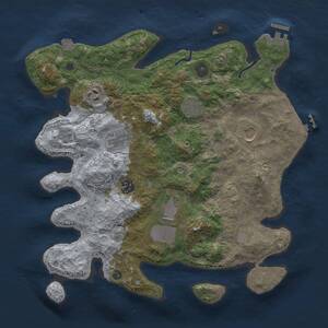 Thumbnail Rust Map: Procedural Map, Size: 3500, Seed: 365024044, 13 Monuments