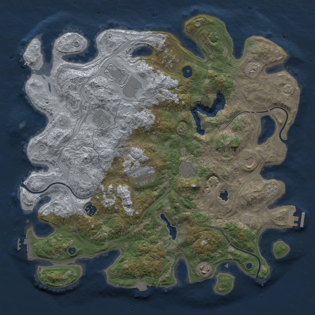 Rust Map: Procedural Map, Size: 4250, Seed: 926398004, 15 Monuments