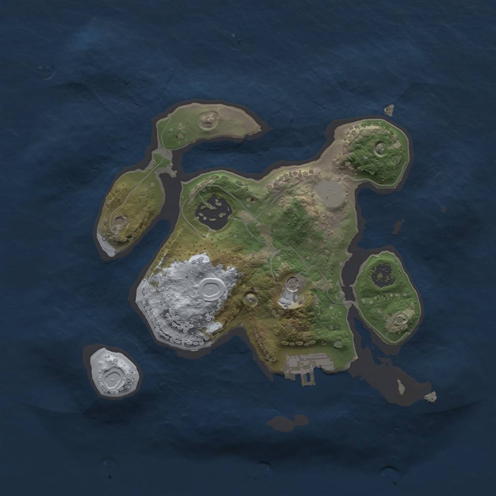 Rust Map: Procedural Map, Size: 2200, Seed: 411826950, 8 Monuments