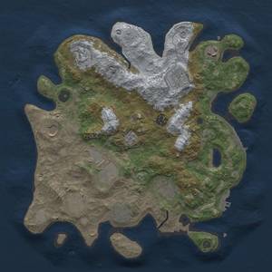 Thumbnail Rust Map: Procedural Map, Size: 3500, Seed: 254551704, 17 Monuments