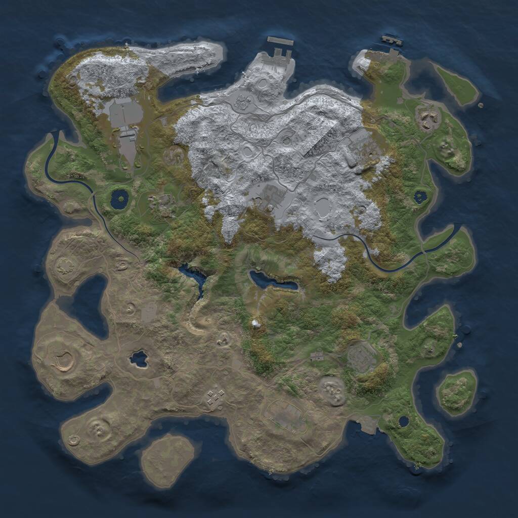 Rust Map: Procedural Map, Size: 4000, Seed: 290746814, 15 Monuments