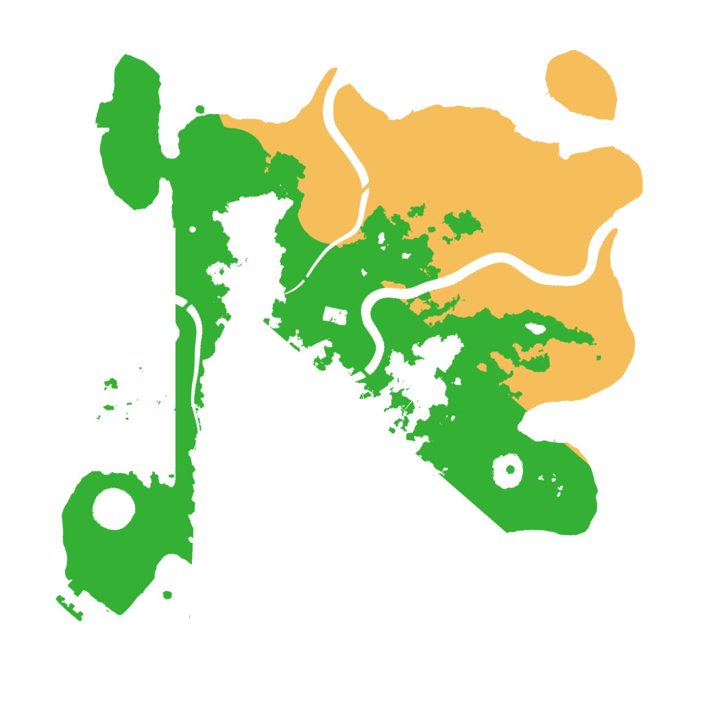 Biome Rust Map: Procedural Map, Size: 3200, Seed: 95713807