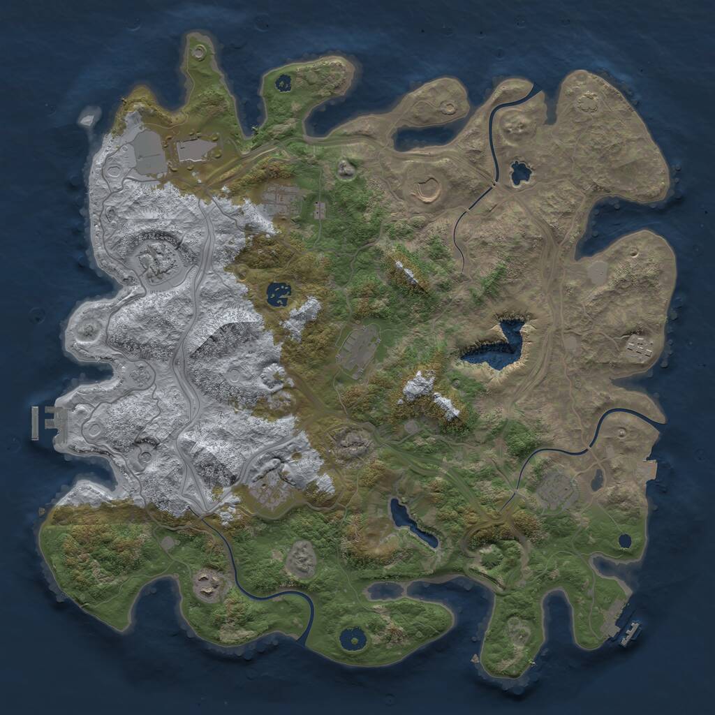 Rust Map: Procedural Map, Size: 4250, Seed: 1577876000, 16 Monuments