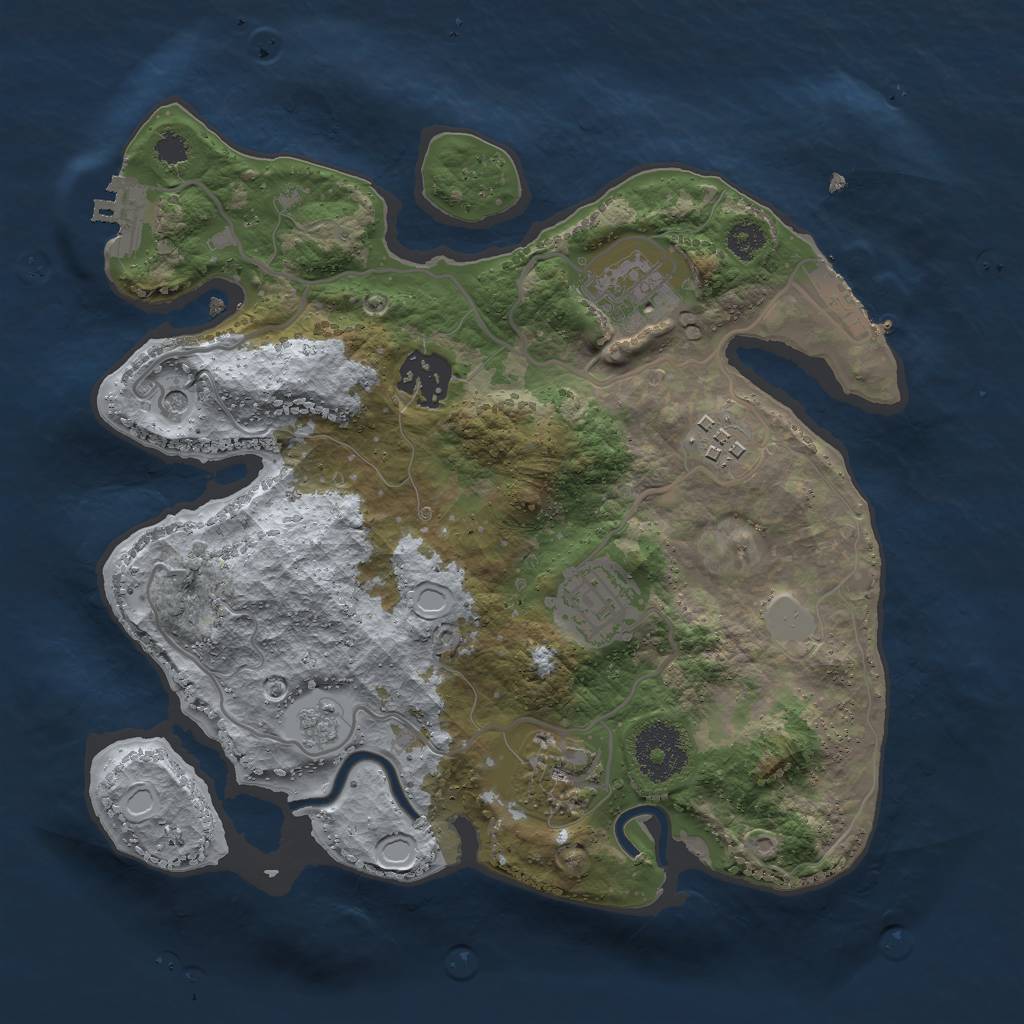 Rust Map: Procedural Map, Size: 2800, Seed: 112332890, 12 Monuments