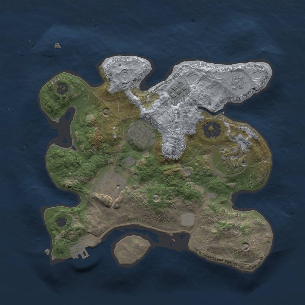 Rust Map: Procedural Map, Size: 2561, Seed: 13825, 11 Monuments