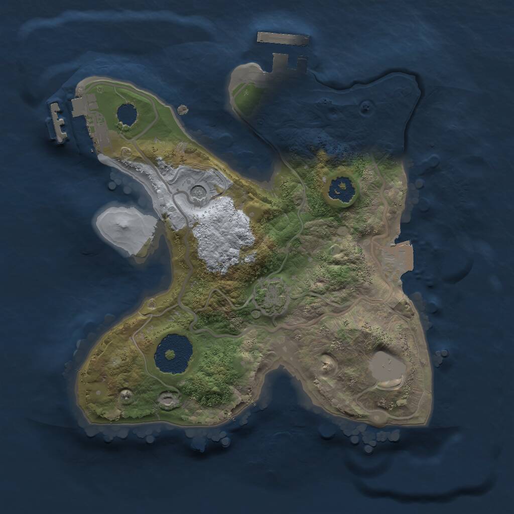 Rust Map: Procedural Map, Size: 2000, Seed: 20230105, 5 Monuments